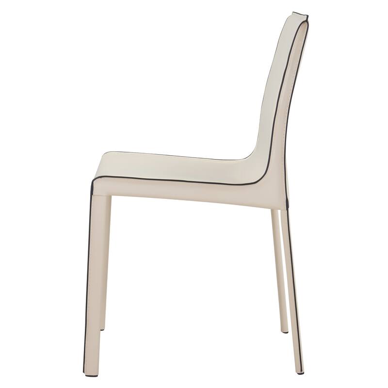 NPD Furniture Gervin Recycled Leather Chair (Set of 2)