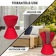 preview thumbnail 45 of 143, Boyd Round Side Table with Ribbed Design Base - Accent Hourglass End Table with Removable Lid for Living Room & Bedroom