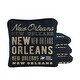 preview thumbnail 1 of 2, New Orleans Football Black Dual Sided Cornhole Bags