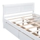 preview thumbnail 37 of 50, Full Wood Platform Bed with Drawers - Elegant Design, No Box Spring Needed
