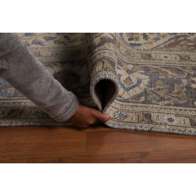 Medallion Tabriz Persian Area Rug Handmade Floral Wool Carpet - 9'5"x 12'10"