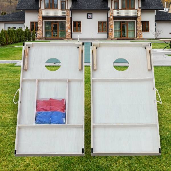 NZQXJXZ Cornhole Jeu Complet Pliable Sac Cornhole pour l'extérieur Jeux Extérieurs avec 6 Sacs de Haricots et Sac de Transport pour Les Enfants, Le Jardin, la Pelouse | Votre wishlist sur