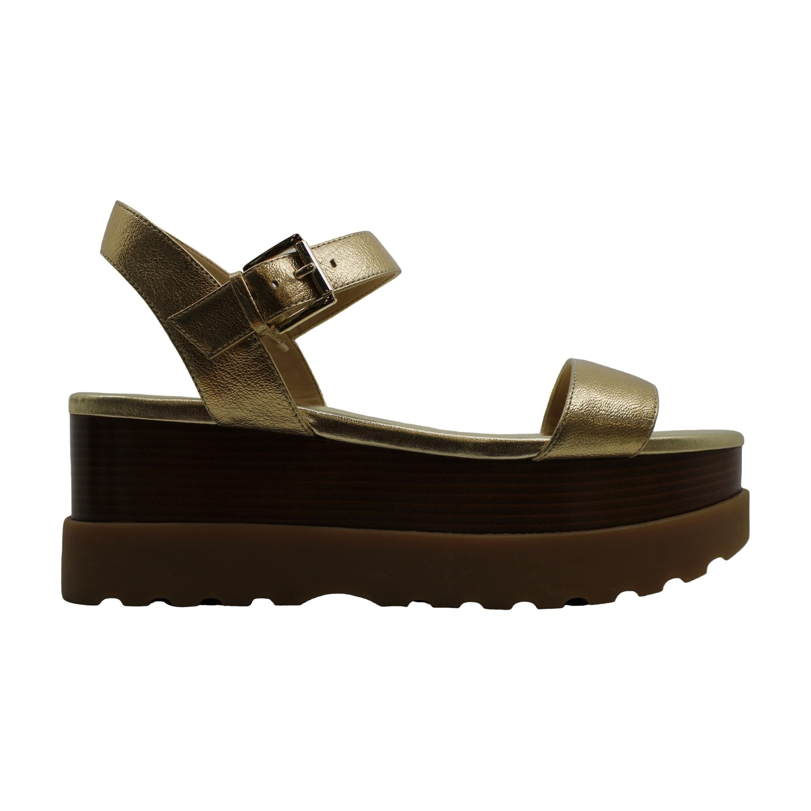 marlon leather and logo flatform sandal