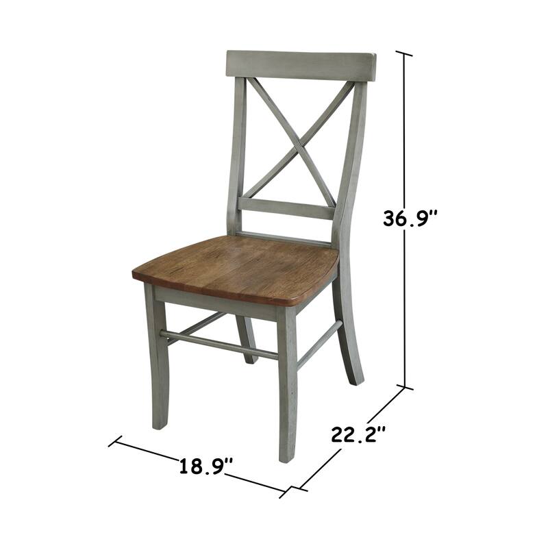 Set of Two X-Back Dining Chairs