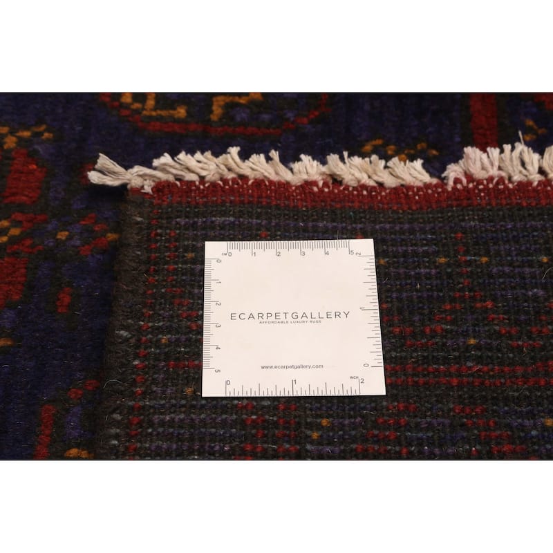 ECARPETGALLERY Hand-knotted Uzbek Kargahi Indigo Wool Rug - 5'0 x 6'1