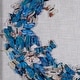 preview thumbnail 2 of 3, HUJI Blue Butterfly Crescent Shadow Box Wall Decor Wall Art