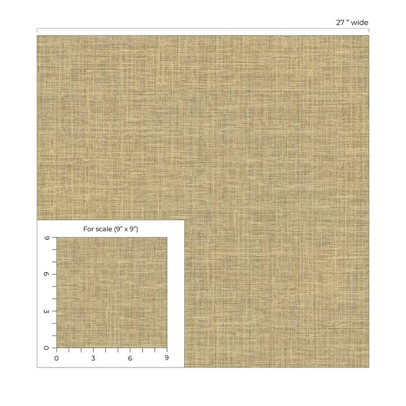 Seabrook Designs Soho Linen Nonwoven Unpasted Wallpaper