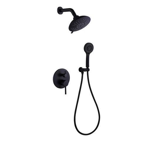 Wall Mounted Pressure Balance Multi-Function Shower System With Rough-In Valve