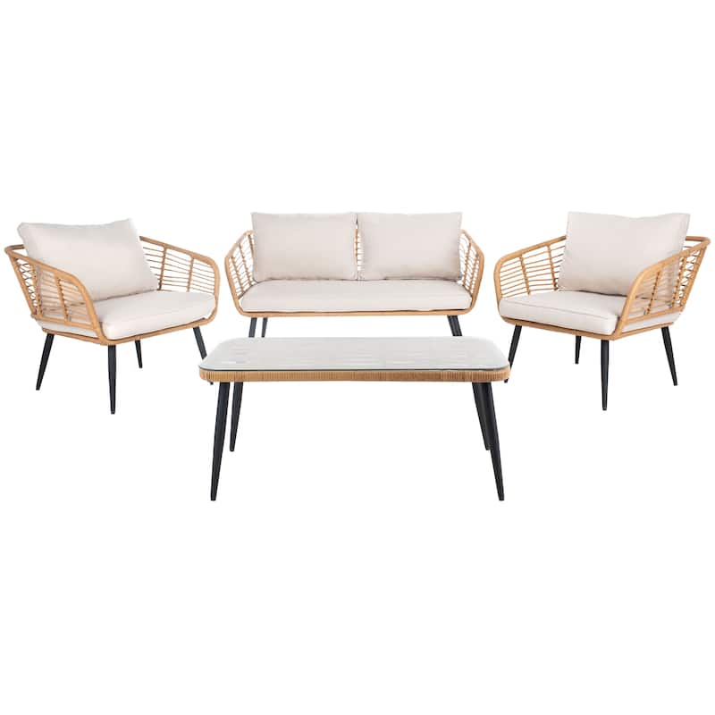 SAFAVIEH Outdoor Living Harrley 4-Piece Patio Set