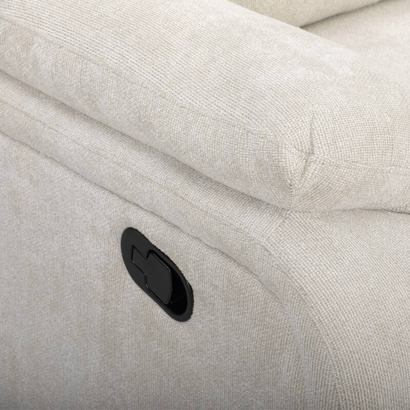 Roundhill Furniture Blitz Transitional Manual Reclining Loveseat, with Cup holders