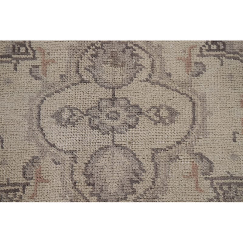 Hand Knotted Oriental 100% Wool Carpet Traditional Floral Beige & Ivories Tabriz Area Rug - 12' 4'' X 9' 10''