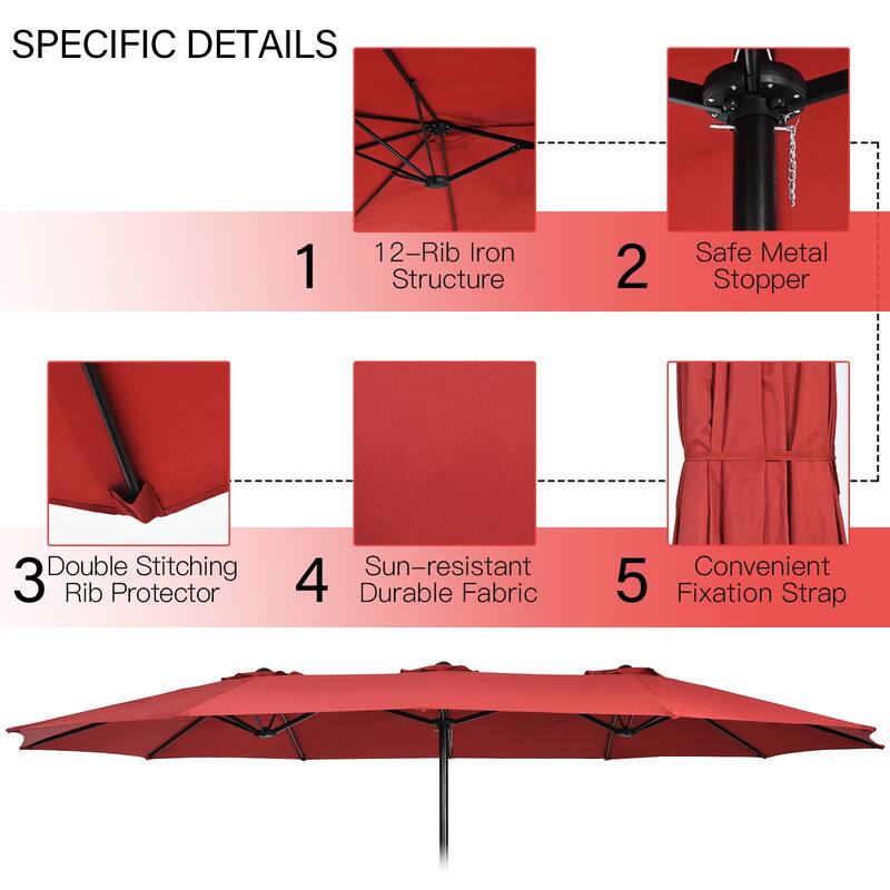 Costway 11 PCS Patio Wicker Dining Set with Double-Sided Outdoor - See Details