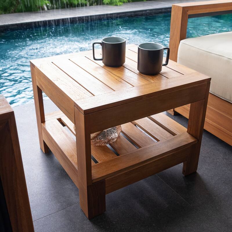 Cambridge Casual Carson 3-piece Teak Club Chair Outdoor Set with Cushion