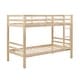preview thumbnail 40 of 41, Twin over Twin Wooden Bunk Bed,High Guardrail,Ladder,Kids Teens,Dorm