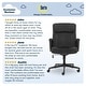 preview thumbnail 44 of 86, Serta Hannah Office Chair with Headrest Pillow, Adjustable Ergonomic Desk Chair with Lumbar Support