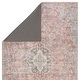 preview thumbnail 9 of 9, Gracewood Hollow Eddo Indoor/Outdoor Red and Light Blue Medallion Area Rug