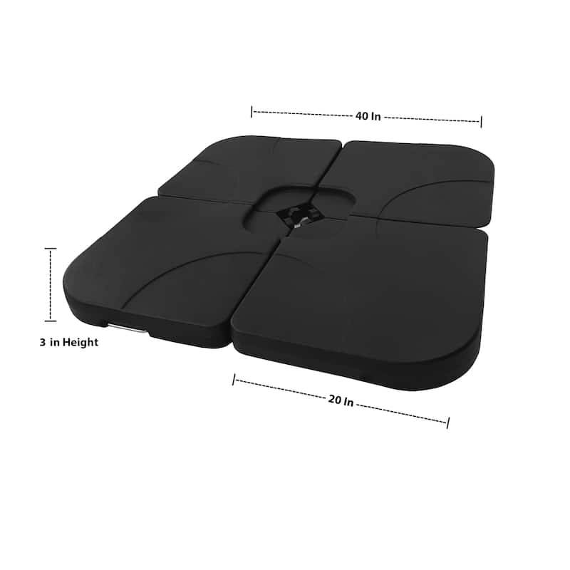 Steele 10-ft. Offset Patio Umbrella with Weight Base Stand