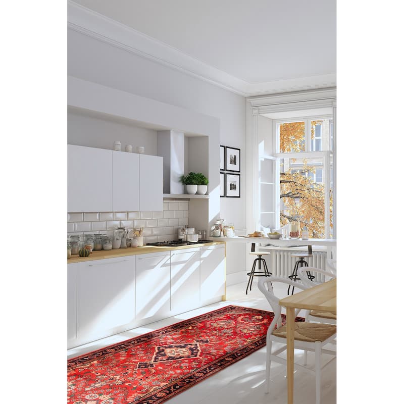 ECARPETGALLERY Hand-knotted Anadol Red Wool Rug - 2' 9" x 9' 1"