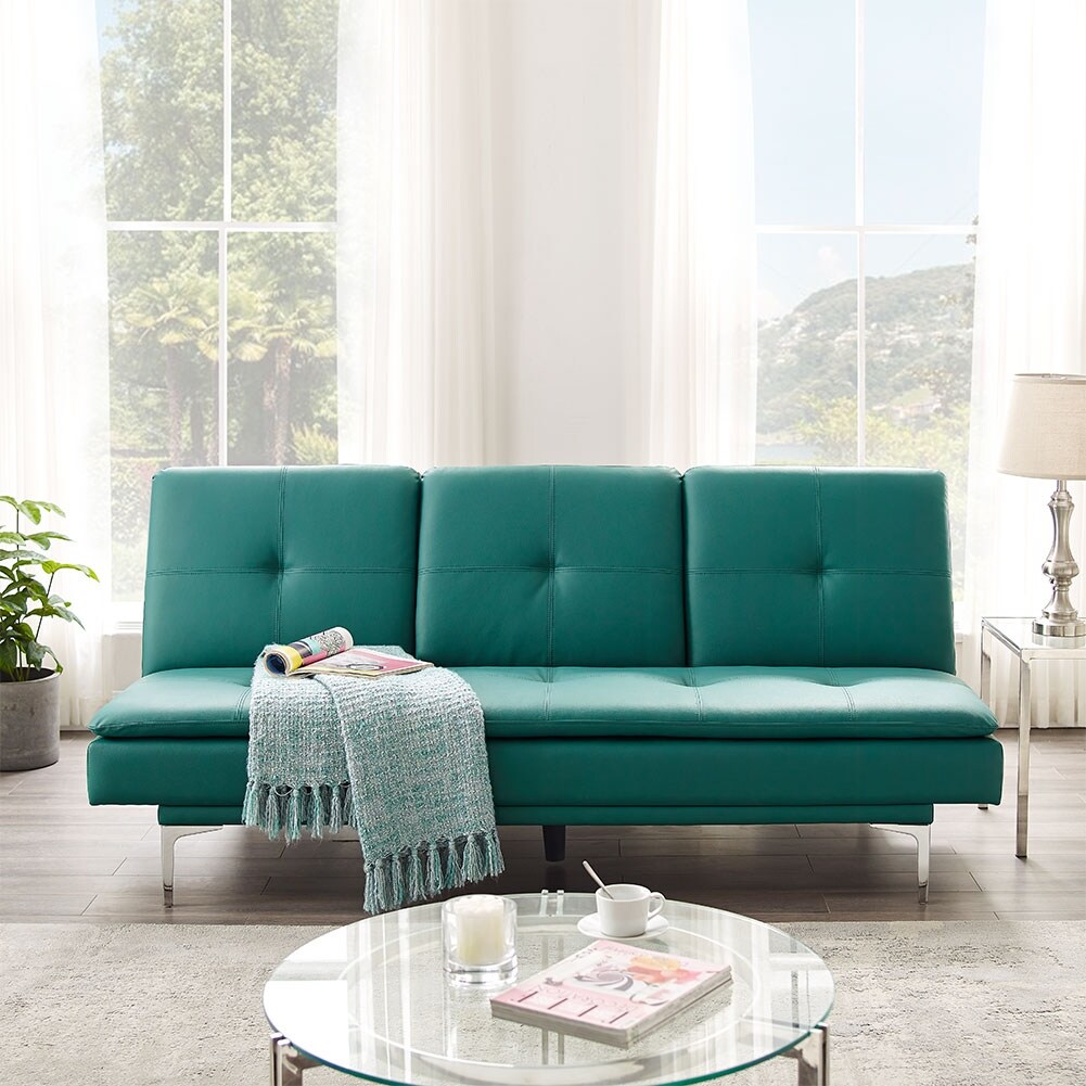 Shop Modern Multifunctional Folding Leather Sofa Bed With Usb