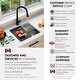 preview thumbnail 11 of 26, STYLISH 22 inch Stainless Steel 16G Workstation Undermount Kitchen Sink - 22" x 19" x 10"