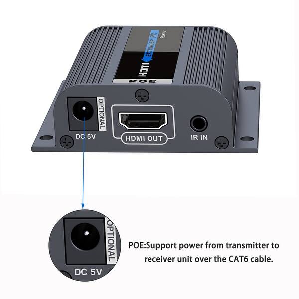 Shop Agptek Up To 131ft 1x2 Hdmi Extender Splitter Hdmi Over Cat6