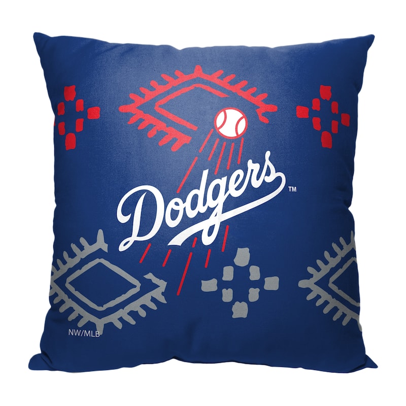 MLB Los Angeles Dodgers Candy Skull 18 Inch Throw Pillow