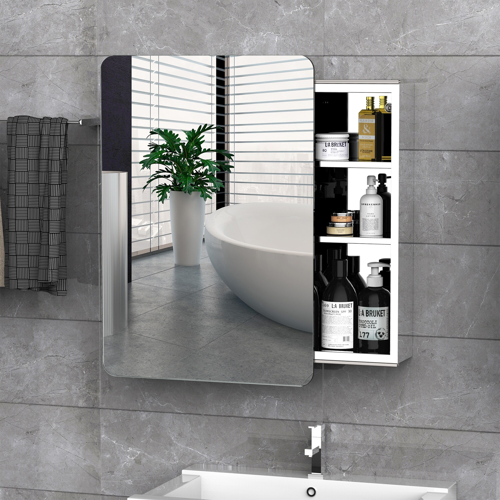Kleankin 18 X 26 46cm X 66cm Wall Mount Bathroom Medicine Cabinet Mirror Sliding Door With 3 Tier Storage Shelf Overstock 32200887 The mirror on the front door features a flat edge for enhanced style. kleankin 18 x 26 46cm x 66cm wall mount bathroom medicine cabinet mirror sliding door with 3 tier storage shelf
