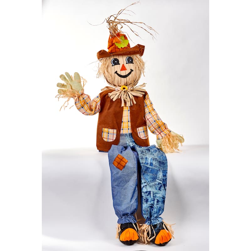 60" Sitting Scarecrow