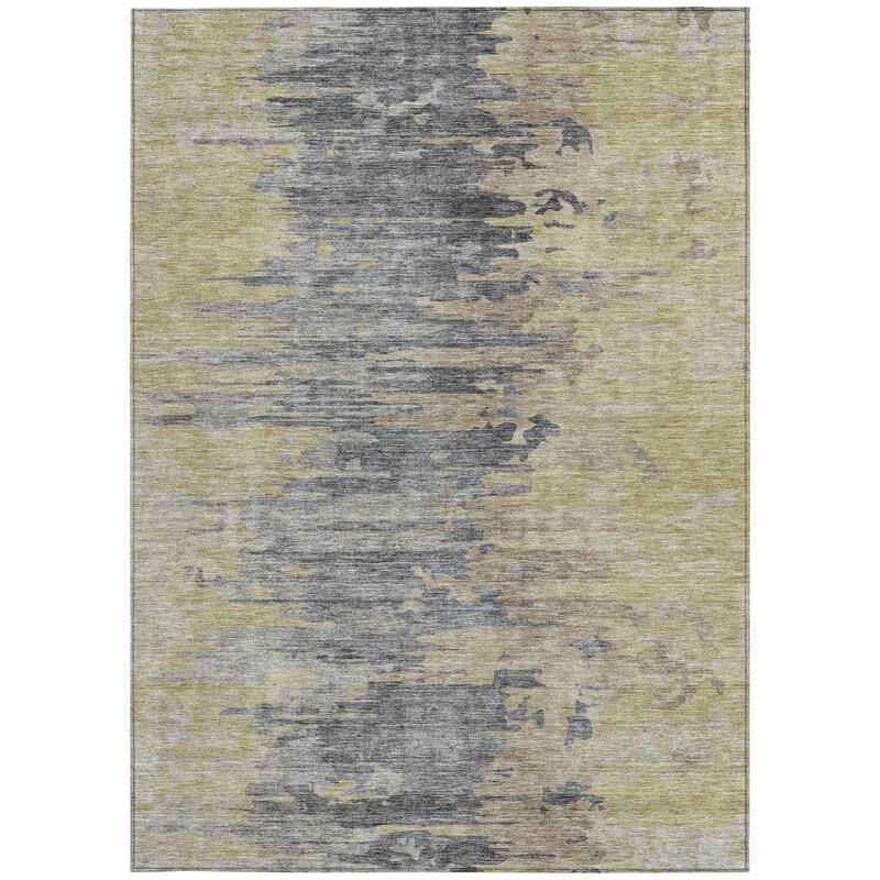 HomeRoots Abstract Transitional Rectangle Outdoor Rug