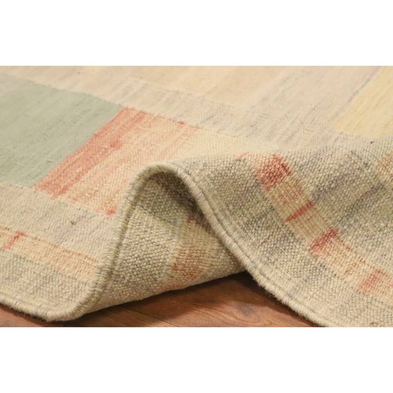 Hand Woven Oriental 100% Wool Carpet Southwestern Tribal Multi-Colored Kilim Area Rug - 10' 0'' X 8' 6''