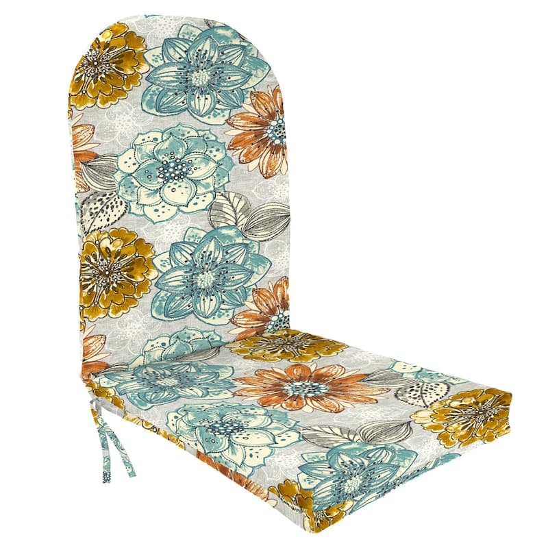 19" x 51" Outdoor Adirondack Chair Cushion with Ties - 50.5'' L x 19'' W x 4'' H - Bridget Carmel