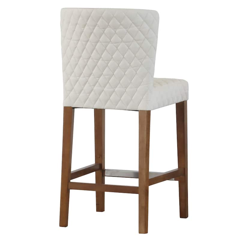 NPD Furniture Albie Diamond Stitching Faux Leather Counter Stool
