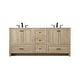 preview thumbnail 1 of 9, Elegant Lighting VF2872D Soma 72" Free Standing Double Basin Vanity Mango Wood - Wood Finish