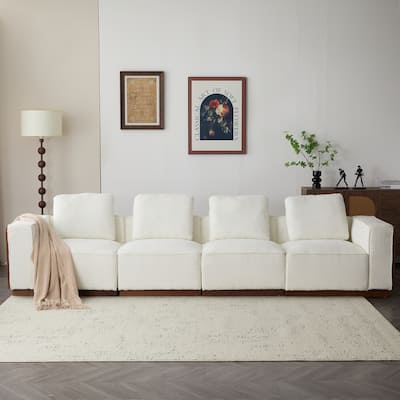 Christopher Knight Home 4 Seater Beige 130" Width Modular Sofa