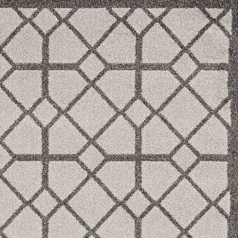Alfimi Modern Geometric Weather Resistant Modern Chic Outdoor Rug - 2' x 4'