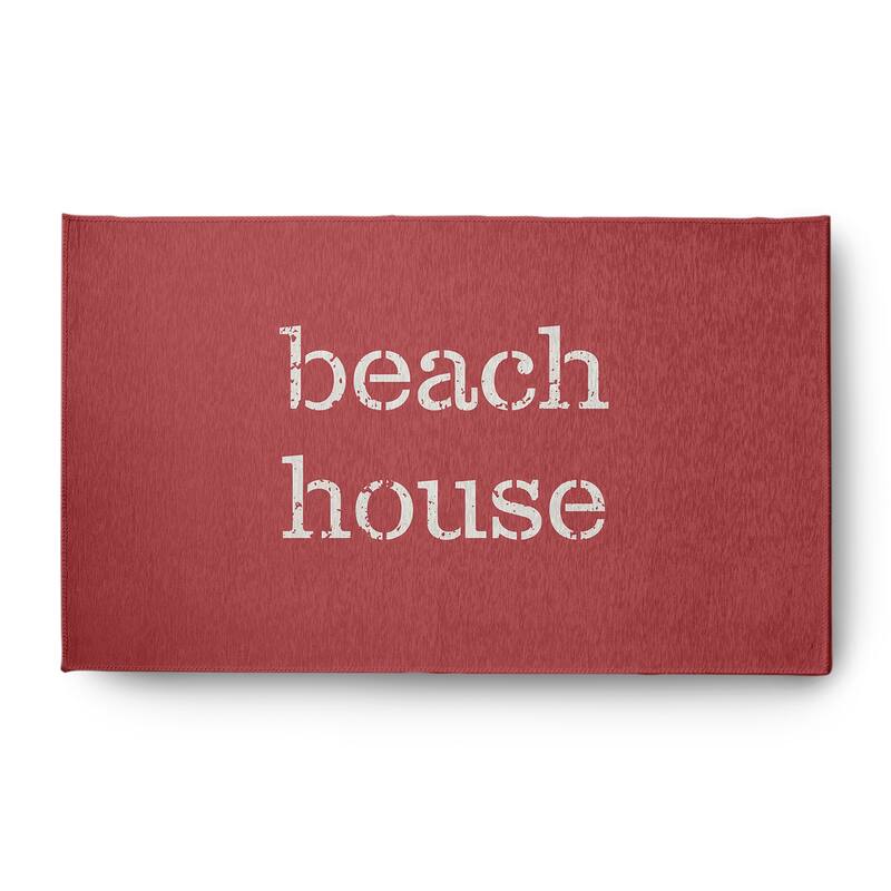 Beach House Nautical Indoor/Outdoor Rug - Ligonberry Red - 3' x 5'