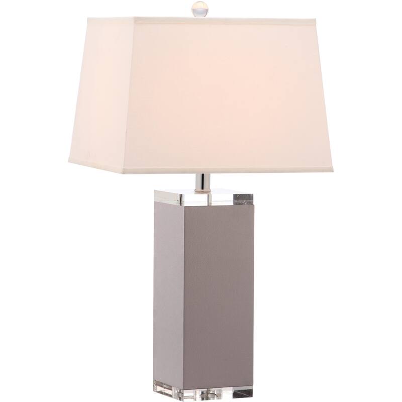 SAFAVIEH Lighting Buffy 27 Inch Navy Deco Leather Table Lamp (Set of 2)