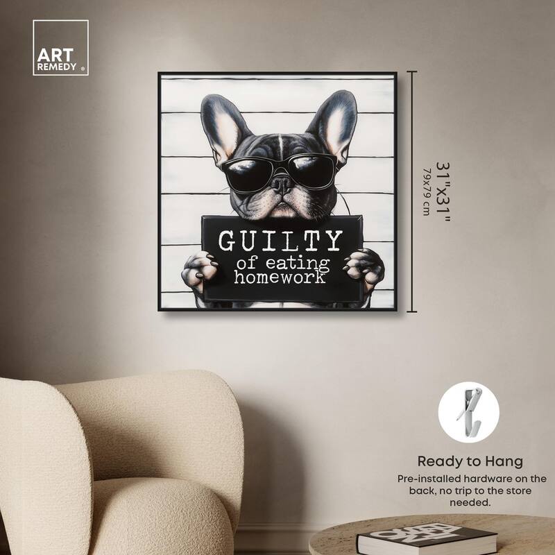 Guilty of Eating Homework Canvas by Art Remedy