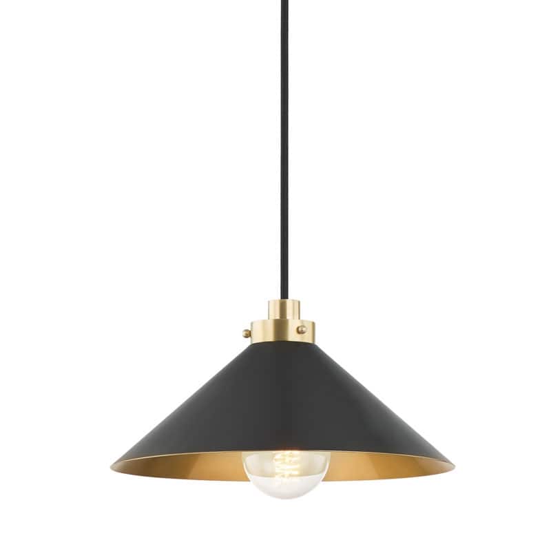 Hudson Valley Lighting MDS1401 Clivedon 12" Wide Pendant - Aged Brass / Distressed Bronze