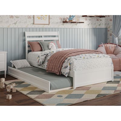 Emelie Platform Bed with Panel Footboard and Twin Trundle