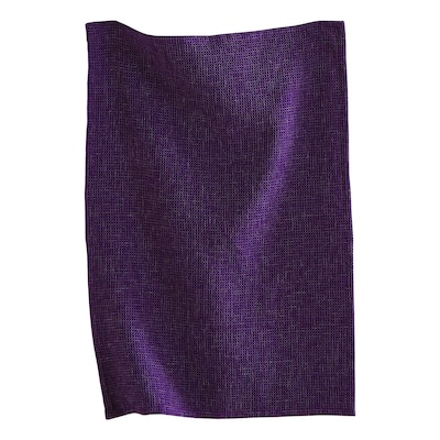 26"L x 18"W Classic Plum Cotton Waffle Weave Dishtowel Kitchen Towel Yellow Machine Washable