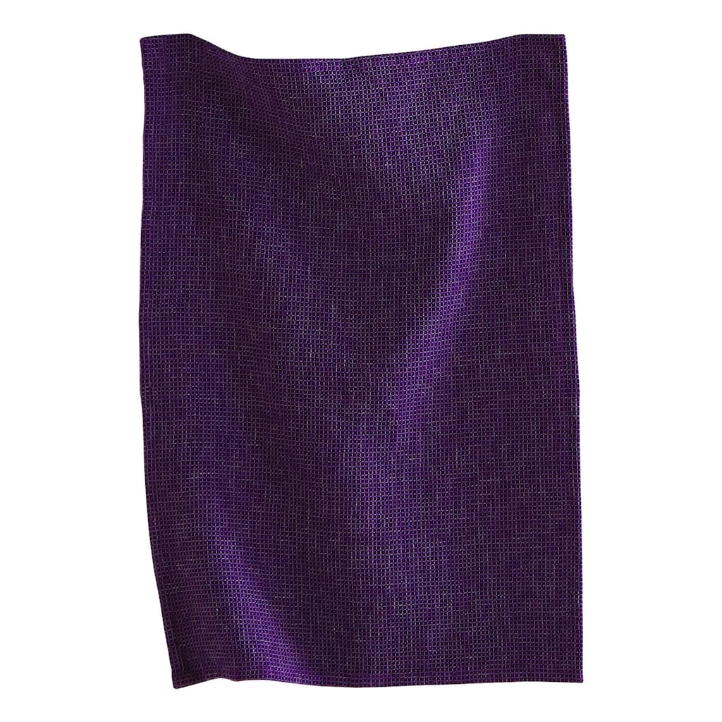 26"L x 18"W Classic Plum Cotton Waffle Weave Dishtowel Kitchen Towel Yellow Machine Washable