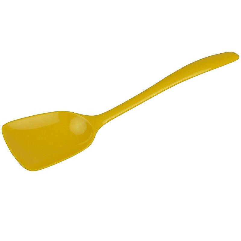 Hutzler 11-Inch Flat-Front Melamine Spoon, BPA-Free Heat Resistant Serving Spoon