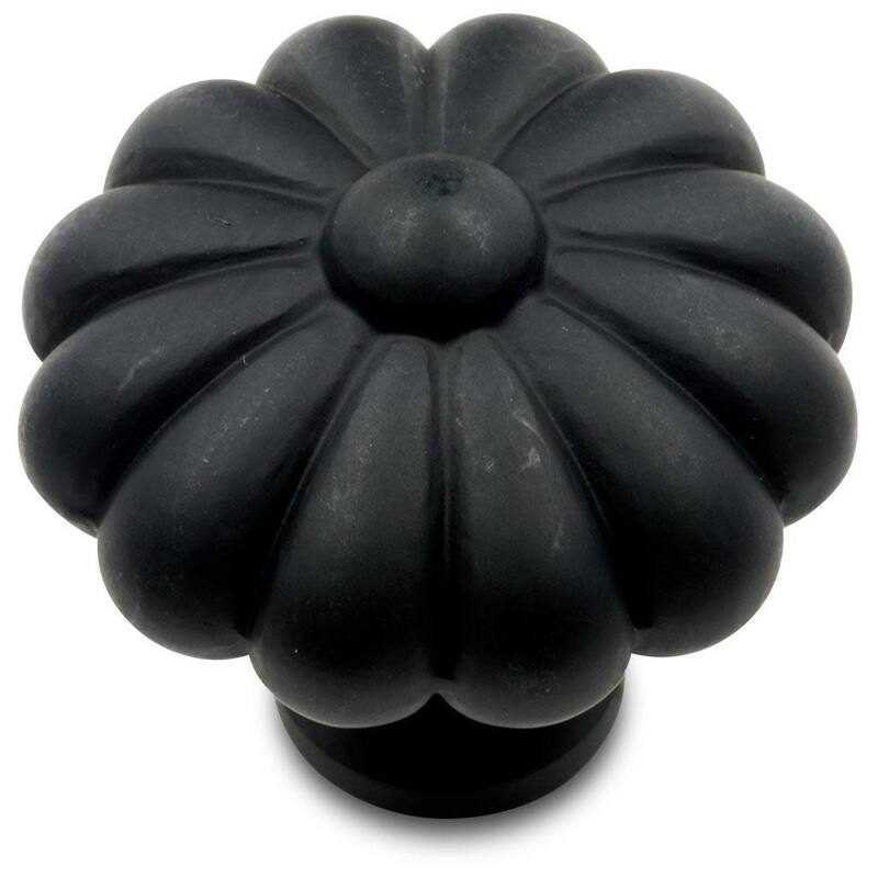 RK International CK 3248 Large Melon 1-1/2" Solid Metal Flower - Black