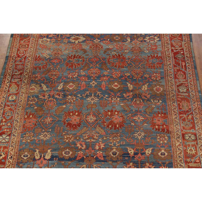 Vegetable Dye Heriz Bakhshayesh Persian Area Rug Handmade Wool Carpet - 9'3" x 10'9"