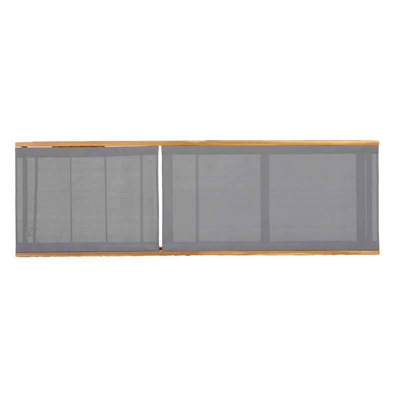 Emile Outdoor Mesh and Wood Chaise Lounge by Christopher Knight Home