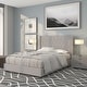 preview thumbnail 20 of 93, Tufted Upholstered Nailhead Trim Platform Bed Light Gray - Full