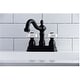 preview thumbnail 9 of 19, Kingston Brass Heritage 1.2 GPM Deck Mounted Centerset Bathroom Faucet