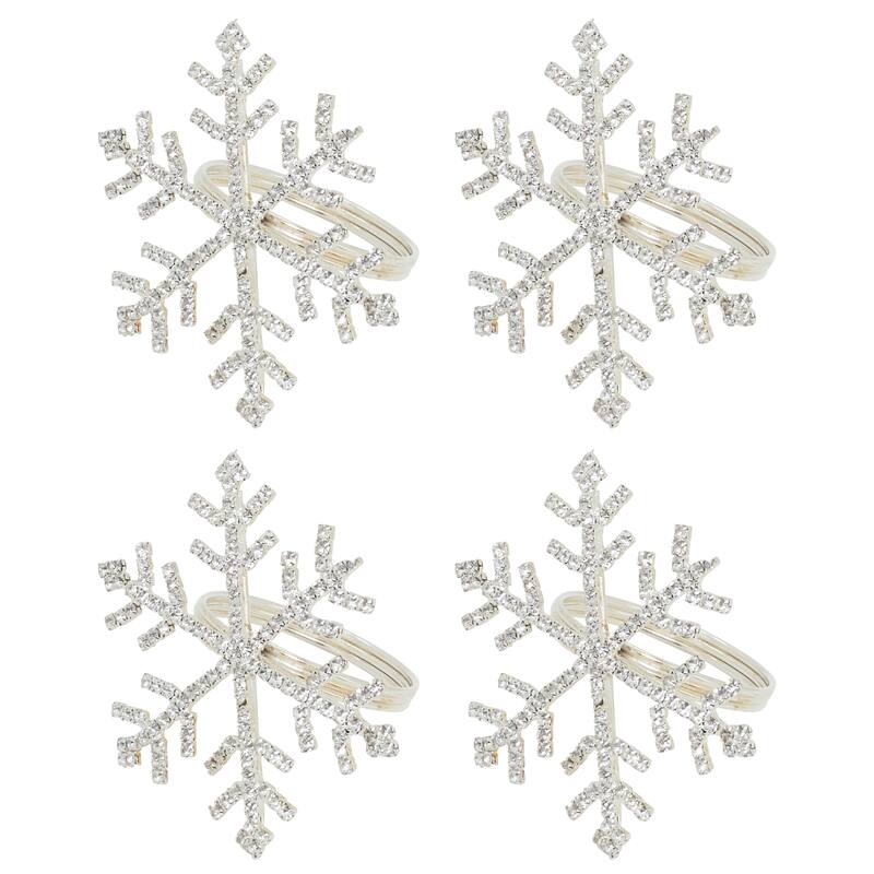 Beaded Snowflake Napkin Ring (Set of 4)