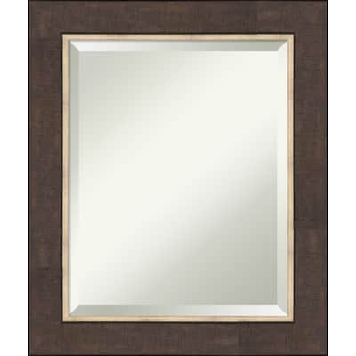 Beveled Wall Mirror - Lined Bronze Frame - Lined Bronze